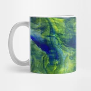 Green and Blue Glass Swirl Mug